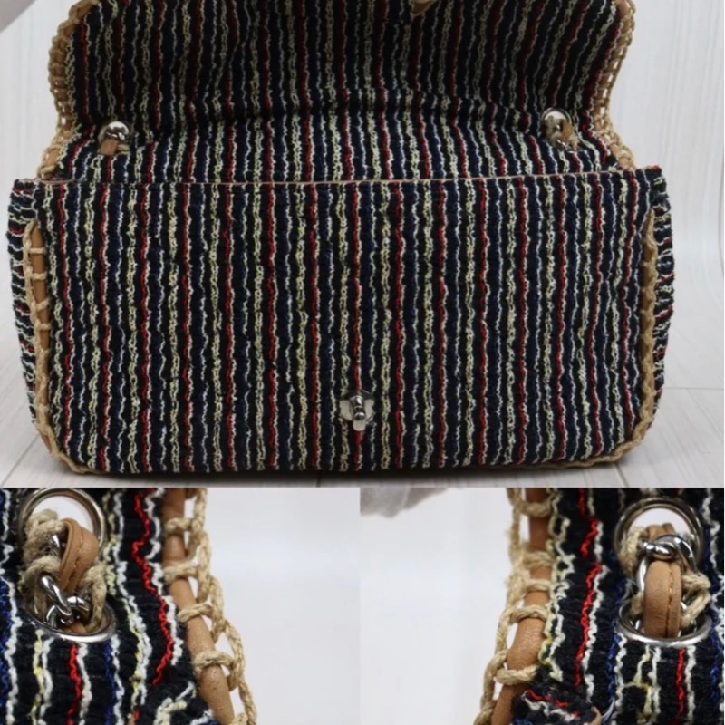 「JL精品代購」98新 Chanel 香奈兒 麻繩 編織cf-8