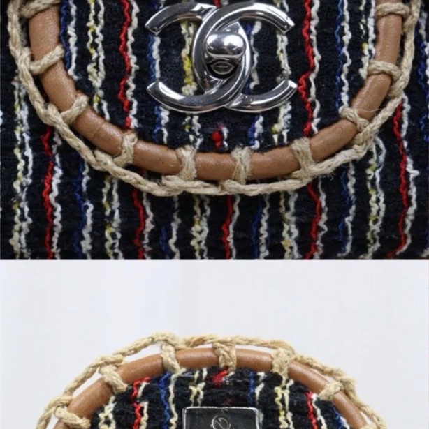 「JL精品代購」98新 Chanel 香奈兒 麻繩 編織cf-9