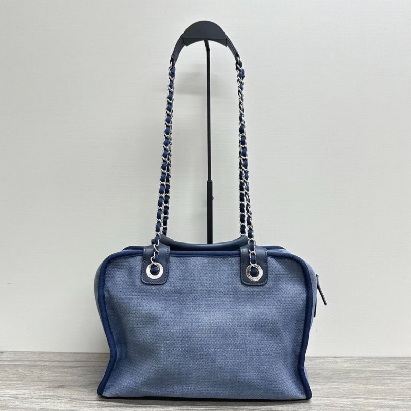 CHANEL丹寧牛仔tote沙灘包32*22*13 98新配件塵袋-2