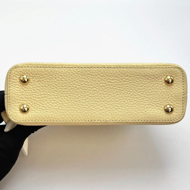 LV Capucines mini橫版磨砂小雞黃22*12*7 芯片款 98新配件盒子塵袋購證-2