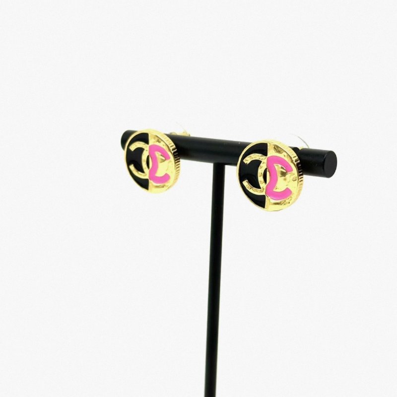 CHANEL24C黑粉雙C耳釘 98新配件盒子-3