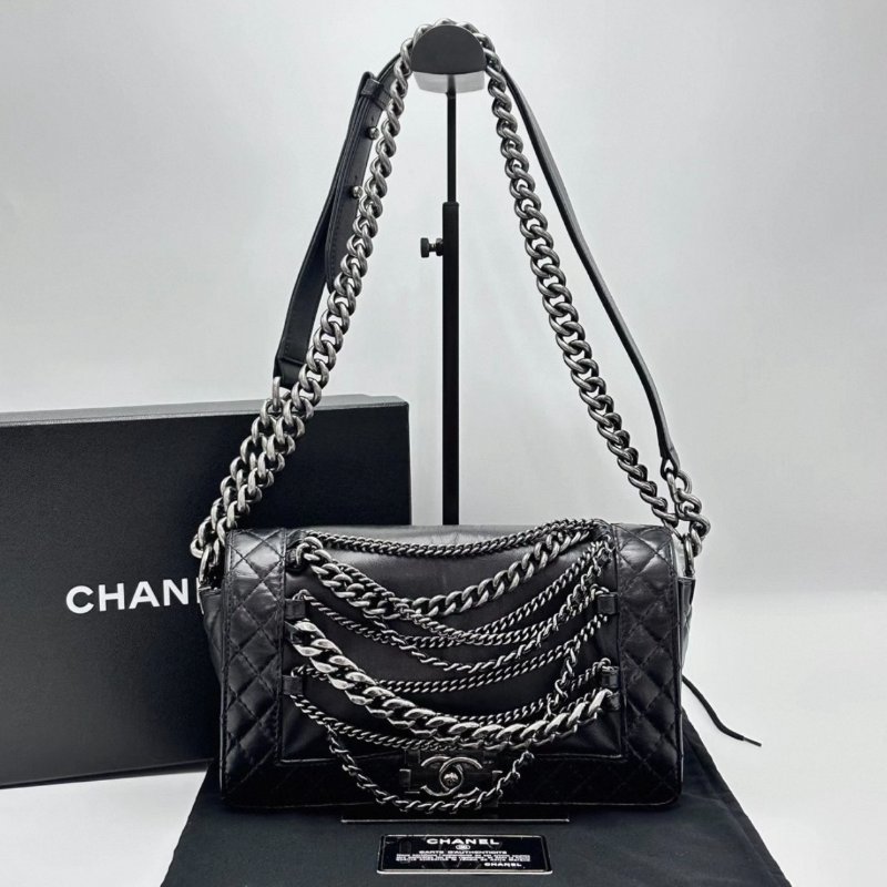 CHANEL 限量秀款Leboy中號肩背斜背包25*16*6 98新配件盒子塵袋保卡-0