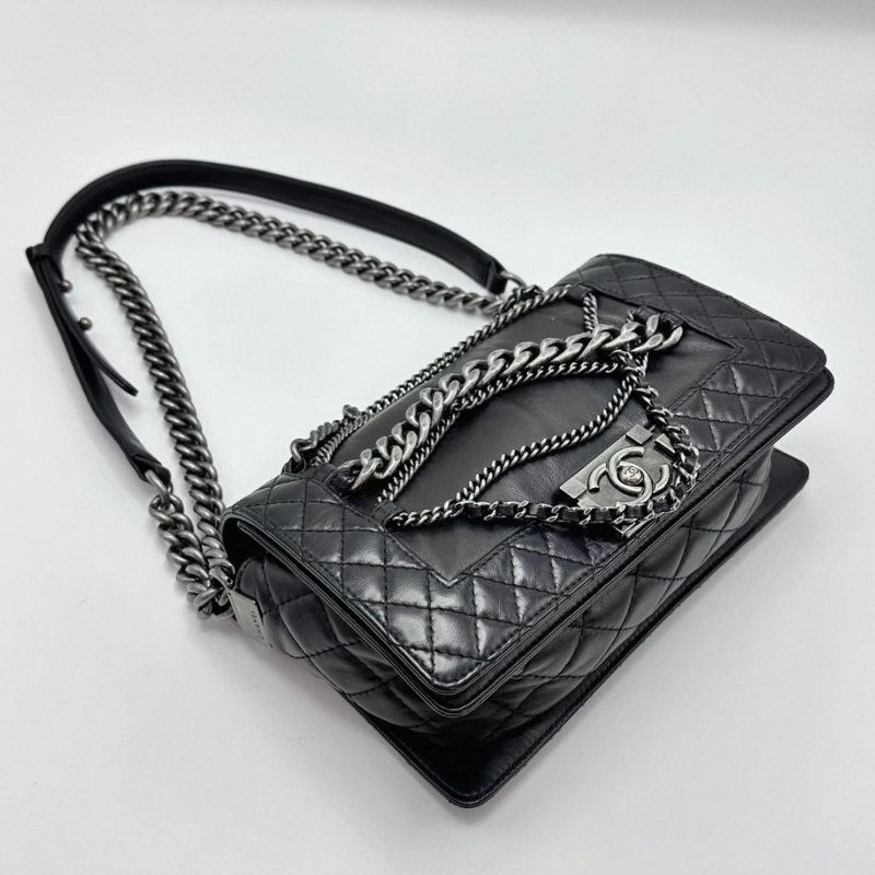 CHANEL 限量秀款Leboy中號肩背斜背包25*16*6 98新配件盒子塵袋保卡-1