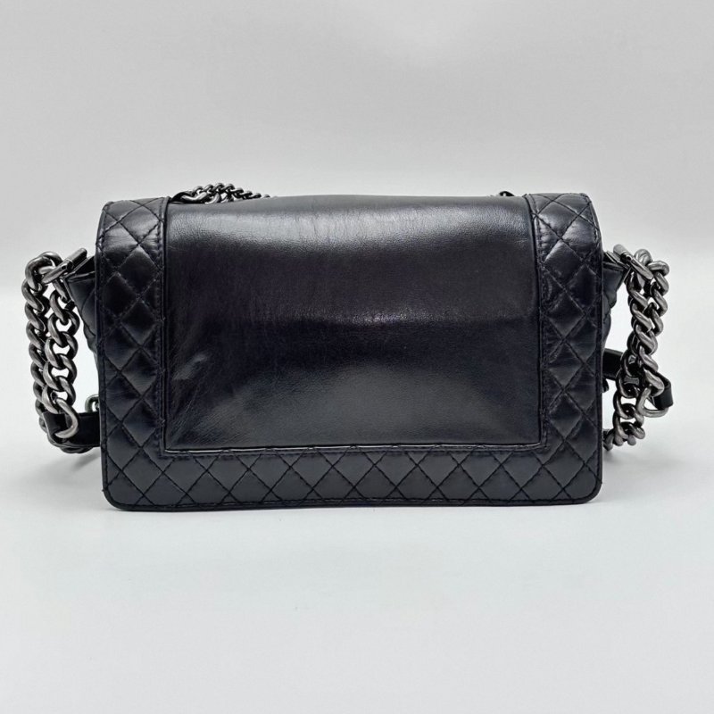 CHANEL 限量秀款Leboy中號肩背斜背包25*16*6 98新配件盒子塵袋保卡-3