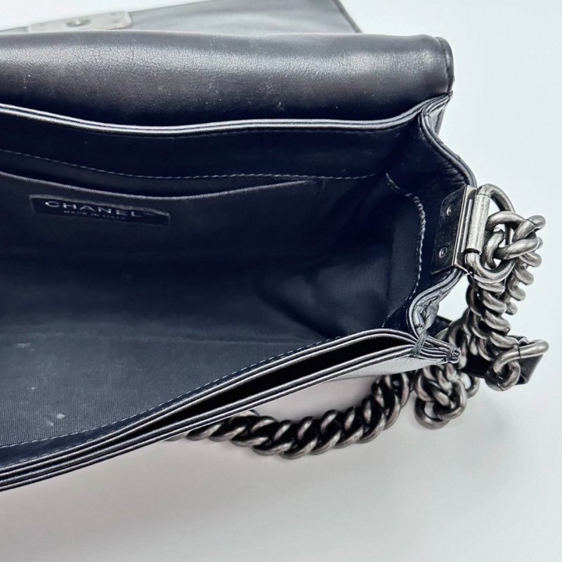 CHANEL 限量秀款Leboy中號肩背斜背包25*16*6 98新配件盒子塵袋保卡-4