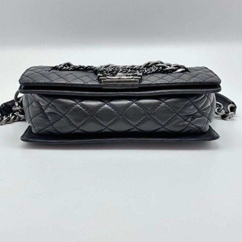 CHANEL 限量秀款Leboy中號肩背斜背包25*16*6 98新配件盒子塵袋保卡-5