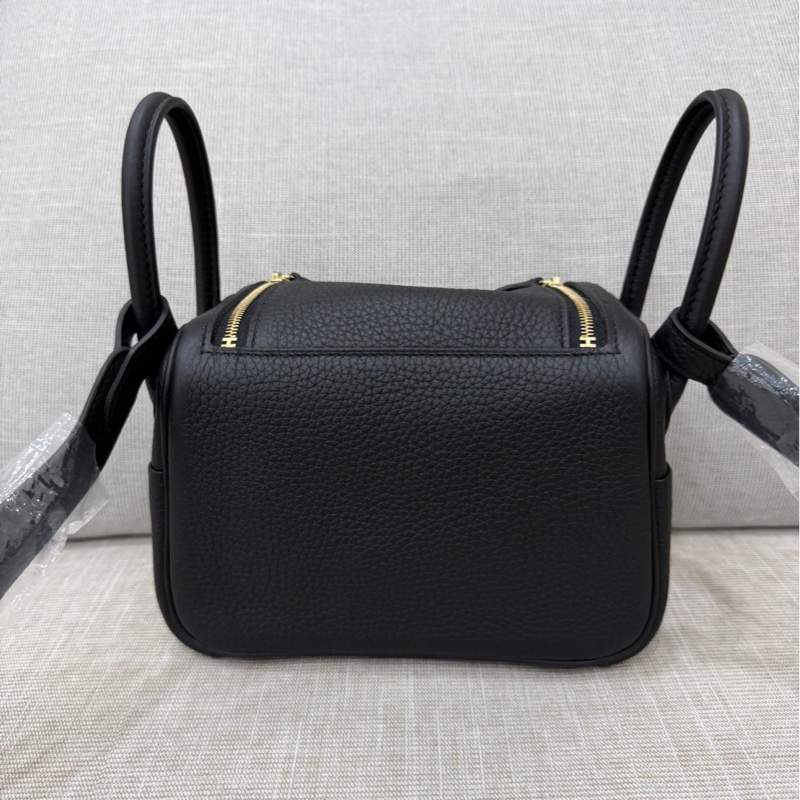Hermes 愛馬仕 Mini Lindy 2代 黑金 W刻-6