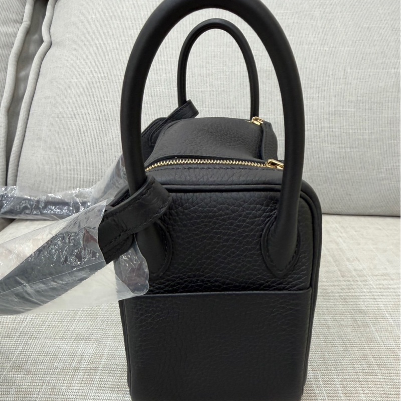 Hermes 愛馬仕 Mini Lindy 2代 黑金 W刻-7