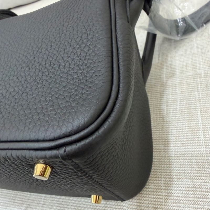 Hermes 愛馬仕 Mini Lindy 2代 黑金 W刻-10