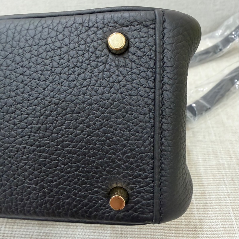 Hermes 愛馬仕 Mini Lindy 2代 黑金 W刻-13