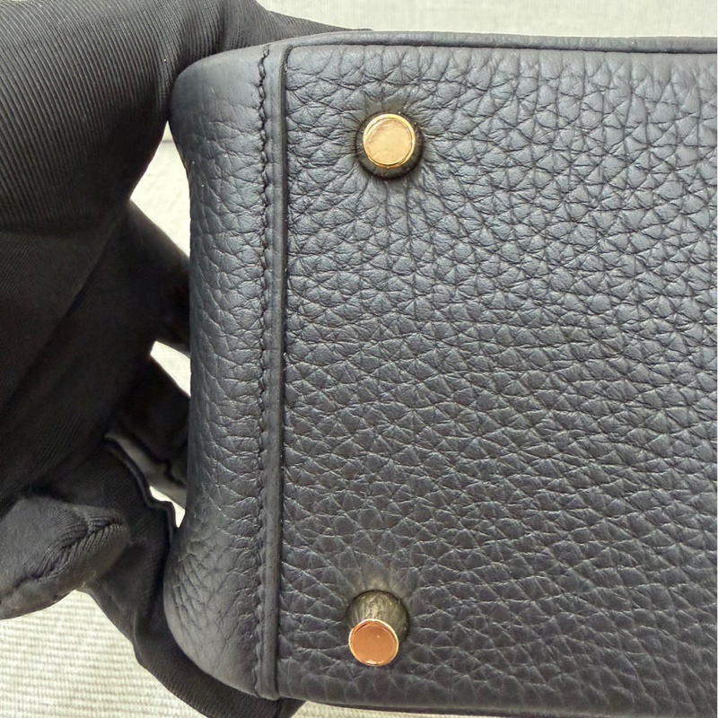 Hermes 愛馬仕 Mini Lindy 2代 黑金 W刻-14