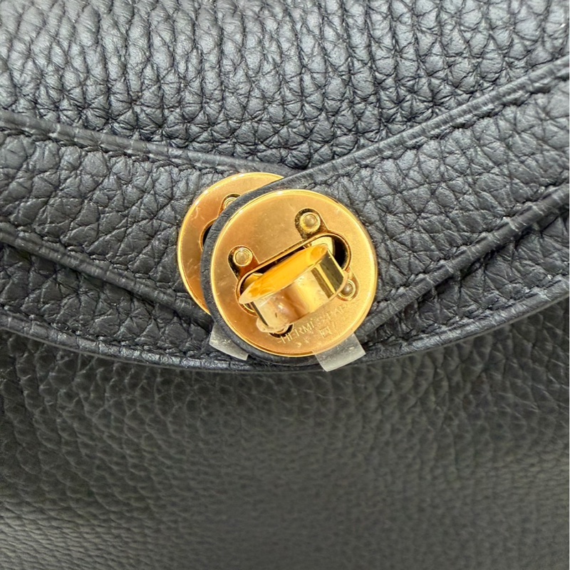Hermes 愛馬仕 Mini Lindy 2代 黑金 W刻-17