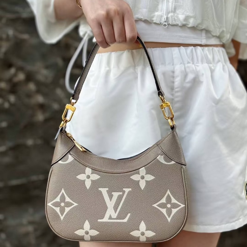 LV M46112 bagatelle大象灰壓花牛角包 手提包 斜背包-4