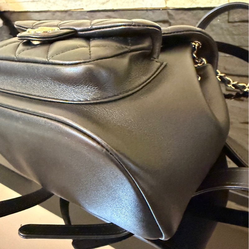 香奈兒CHANEL✨爆款duma雙肩包 黑金-10
