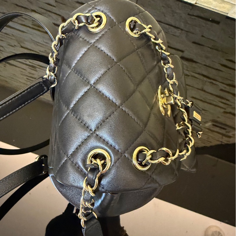 香奈兒CHANEL✨爆款duma雙肩包 黑金-15