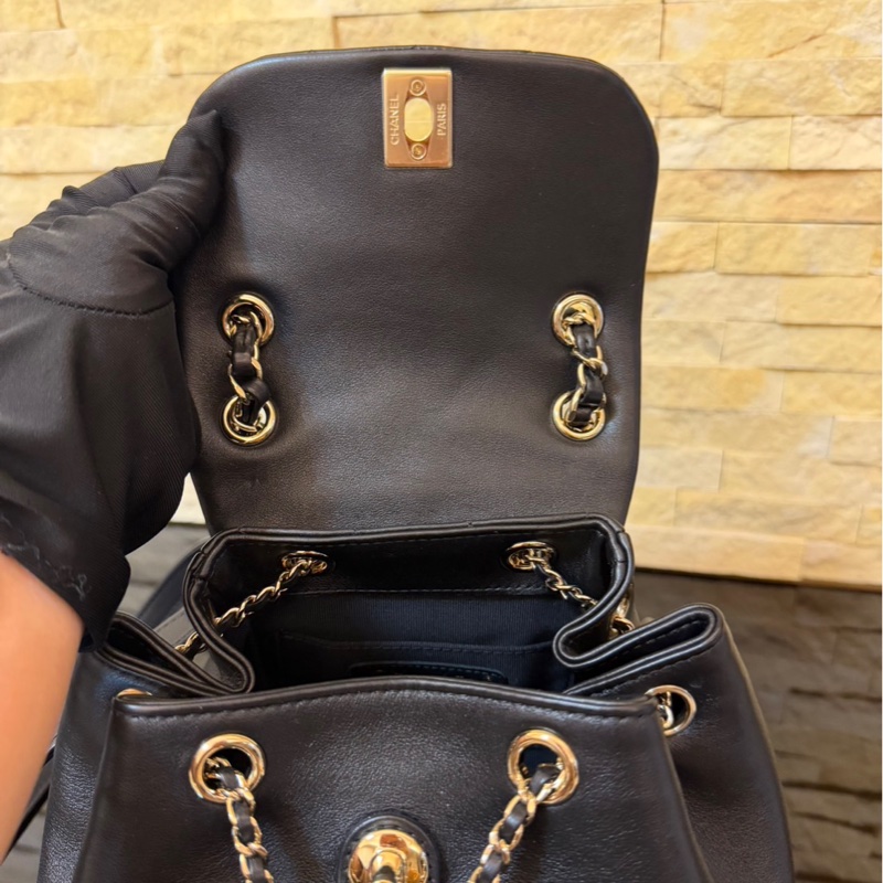 香奈兒CHANEL✨爆款duma雙肩包 黑金-19