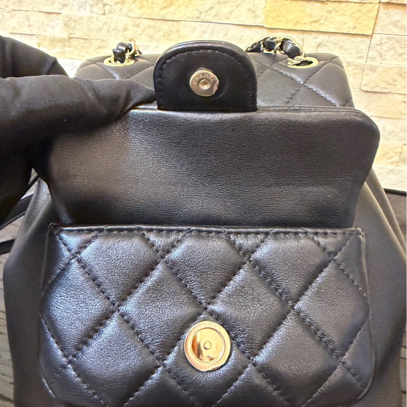 香奈兒CHANEL✨爆款duma雙肩包 黑金-27