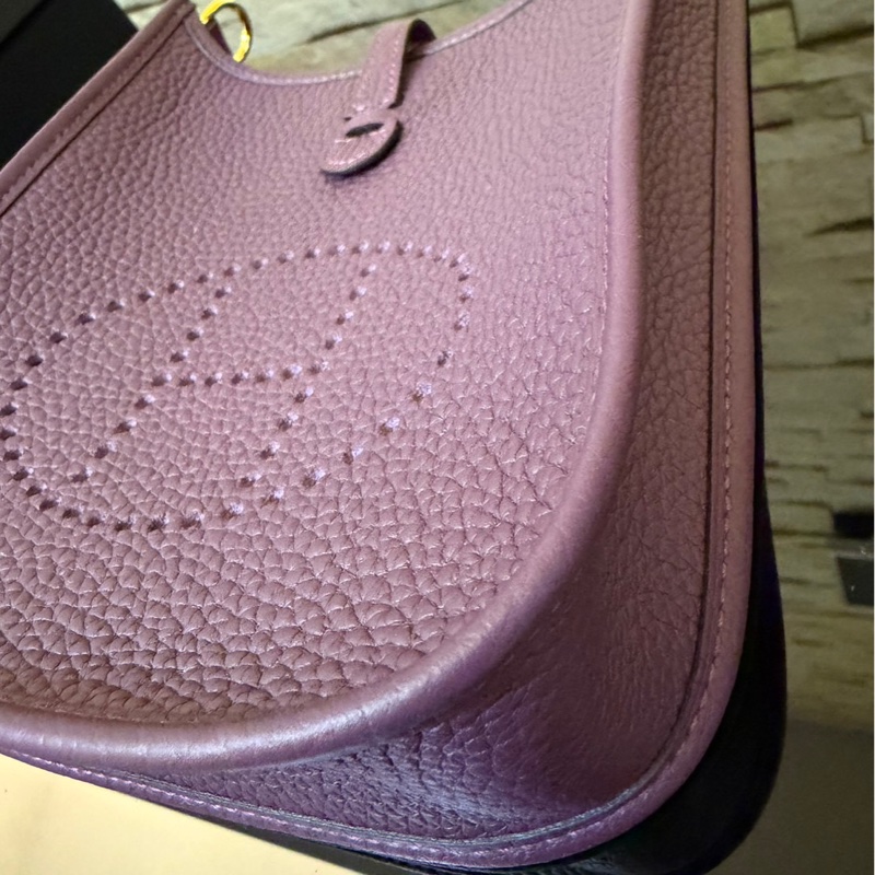 愛馬仕Hermes mini evelyne加侖紫金扣 W刻-10