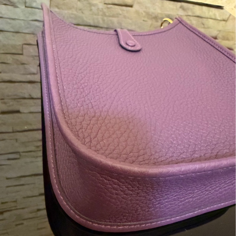 愛馬仕Hermes mini evelyne加侖紫金扣 W刻-13