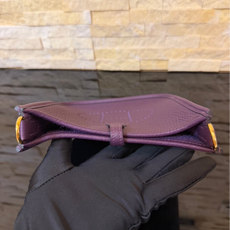 愛馬仕Hermes mini evelyne加侖紫金扣 W刻-15