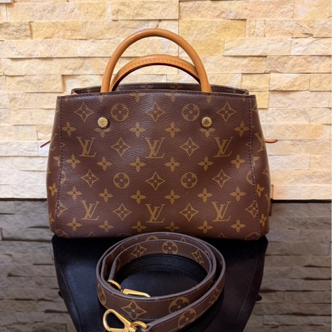 LV  經典MONTAIGNE  BB  系列三層  手提包  肩背包  斜背包  蒙田包  三用包