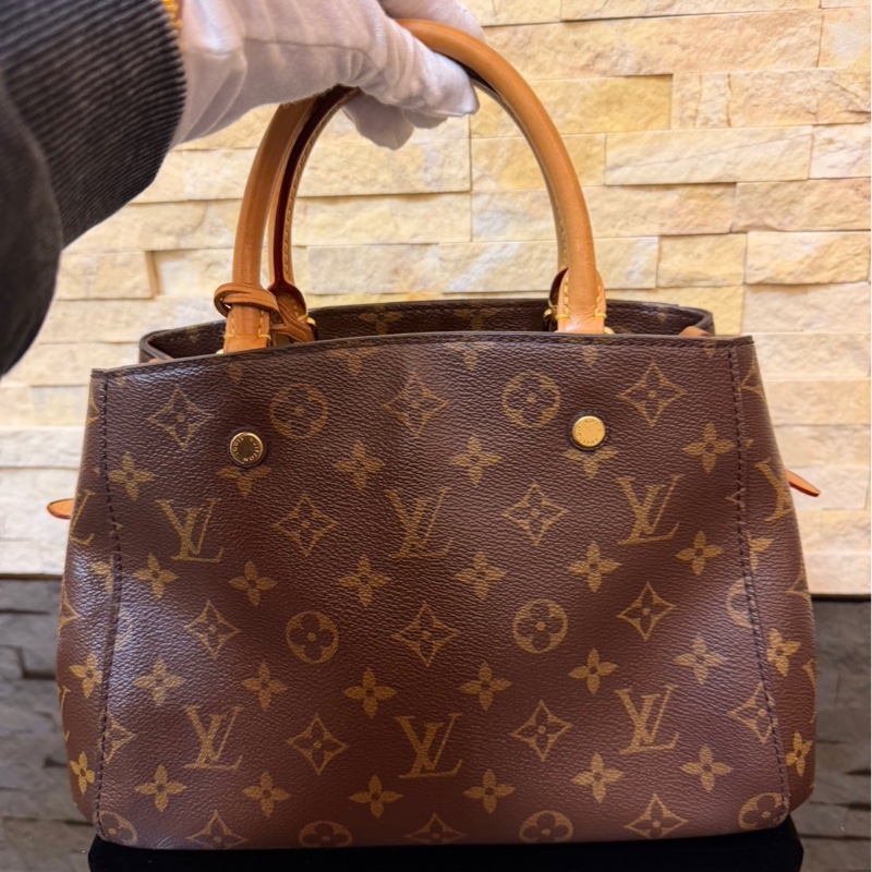 LV  經典MONTAIGNE  BB  系列三層  手提包  肩背包  斜背包  蒙田包  三用包-6