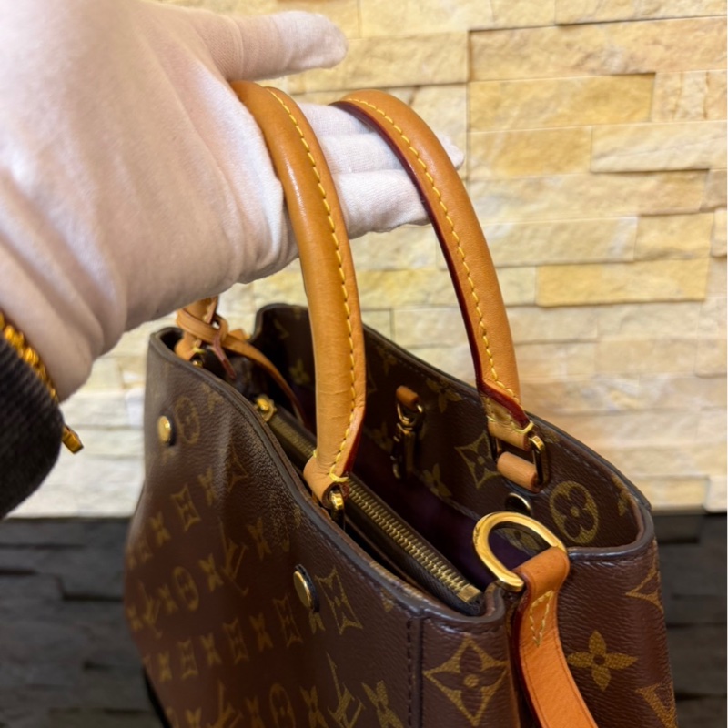 LV  經典MONTAIGNE  BB  系列三層  手提包  肩背包  斜背包  蒙田包  三用包-20