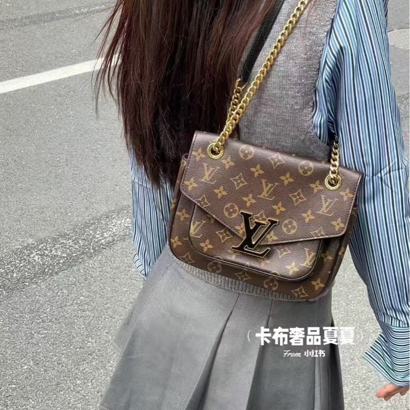 LV M45592經典 PASSY 系列 Monogram 帆布肩背包 斜背包-4
