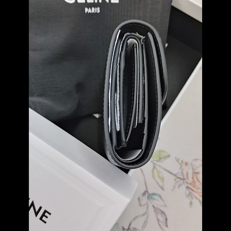 CELINE三折短夾（黑銀）-2