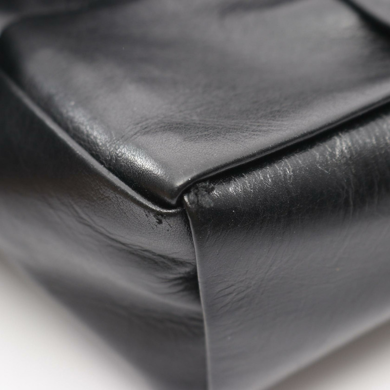 BOTTEGA VENETA Cassette Belt 腰包 651053 黑色皮革 二手 男士 BV-4