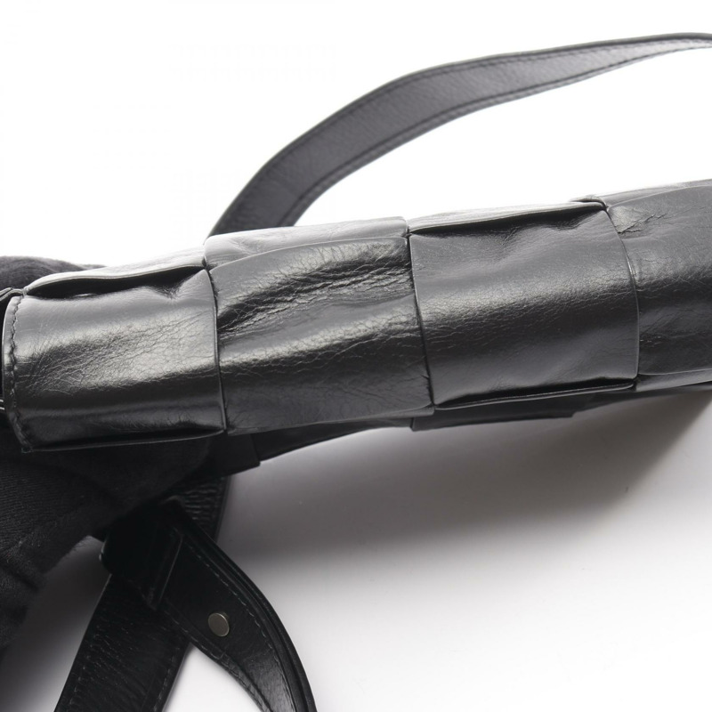 BOTTEGA VENETA Cassette Belt 腰包 651053 黑色皮革 二手 男士 BV-6