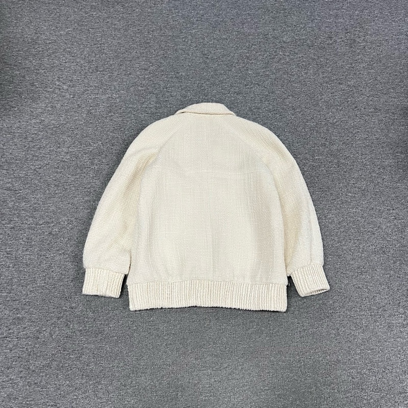 99新 Chanel 香奈兒 秀款大都會 白金粗花呢編織外套 38碼-1