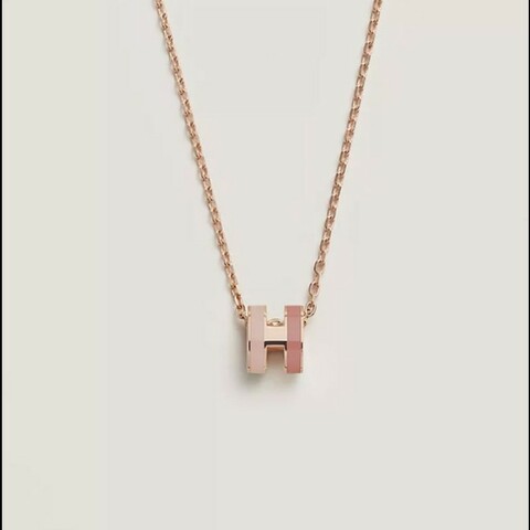 🌟全新🌟Mini pop h rocabar necklace項鍊|粉杏色/淡粉色 全新未使用品💯