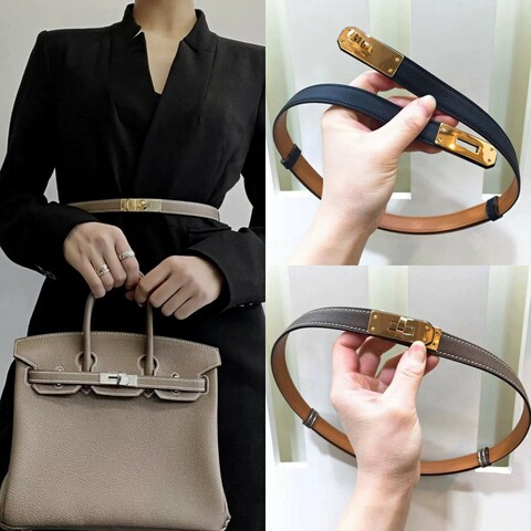 🌟全新25年台灣購🌟 原價3萬8 Kelly 18腰帶
大象灰金扣 可調節