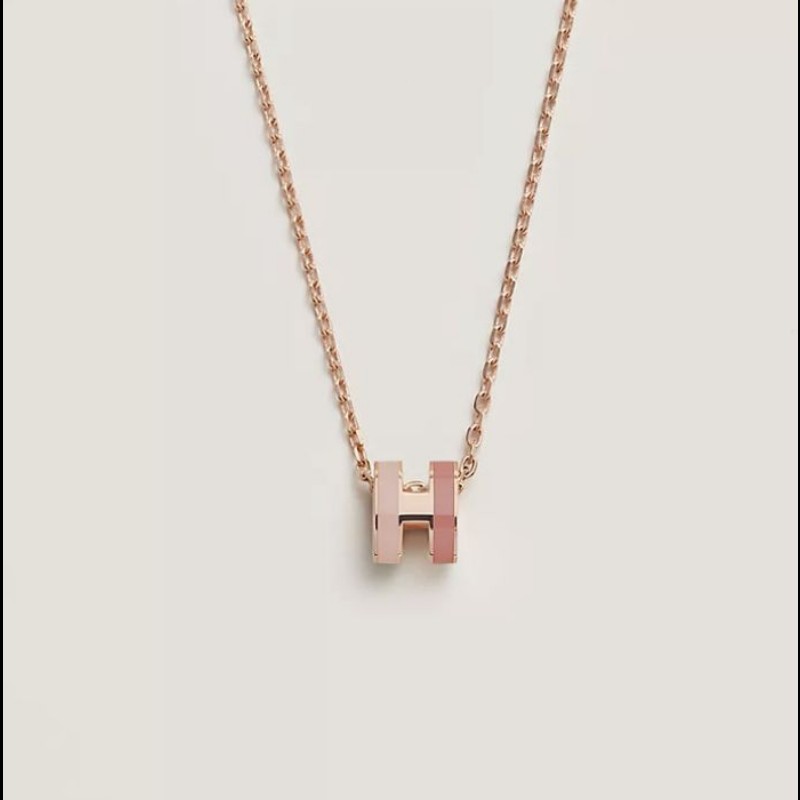 🌟全新🌟Mini pop h rocabar necklace項鍊|粉杏色/淡粉色
全新未使用品-0