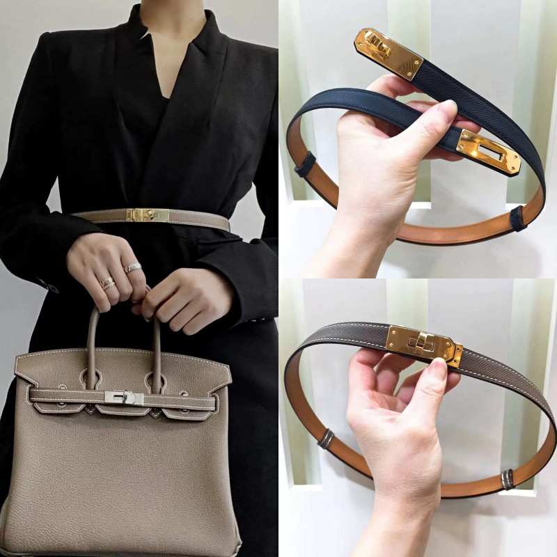 🌟全新25年台灣購🌟 原價3萬8 Kelly 18腰帶大象灰金扣 可調節-3