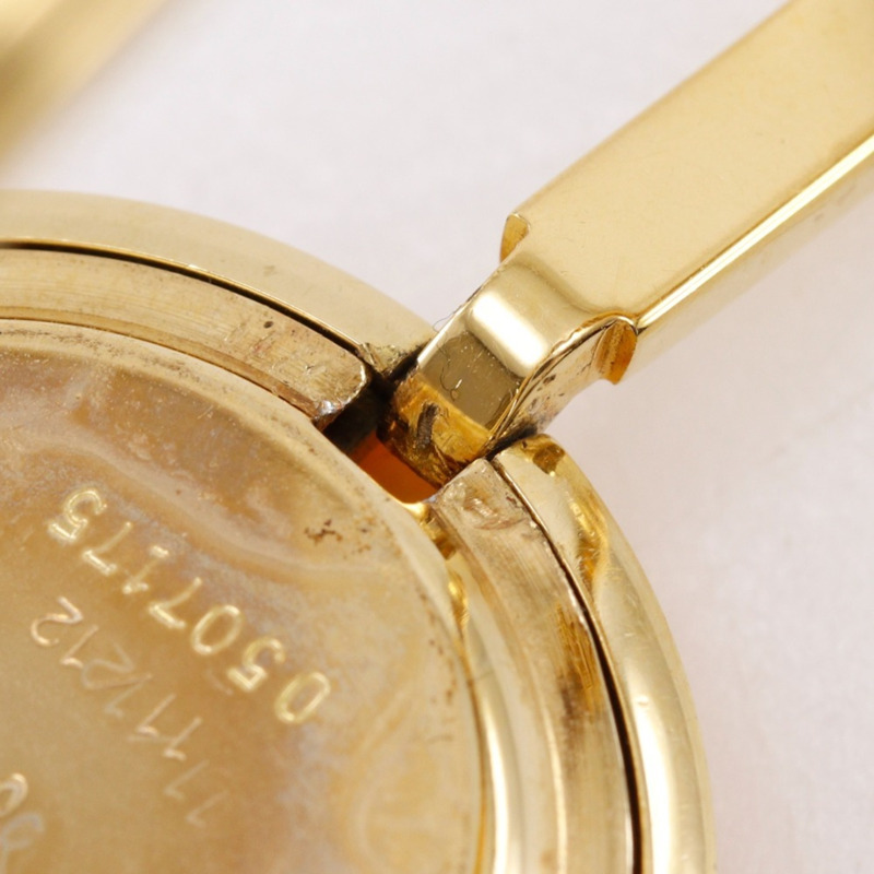 Gucci 女士 11/12 鍍金石英模擬腕錶，白色錶盤，可更換錶圈-6