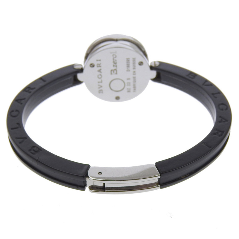 寶格麗 Bzero1 BZ22S 女士腕錶,不鏽鋼和橡膠錶帶,石英機芯,模擬顯示,黑色錶盤-3