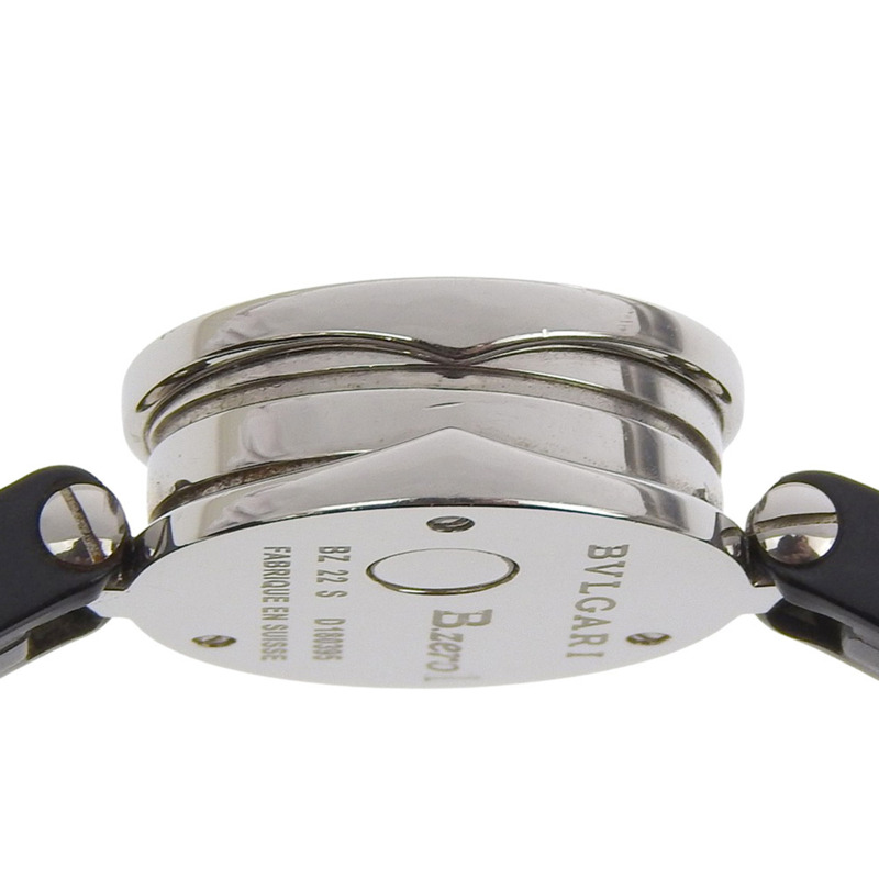 寶格麗 Bzero1 BZ22S 女士腕錶,不鏽鋼和橡膠錶帶,石英機芯,模擬顯示,黑色錶盤-4