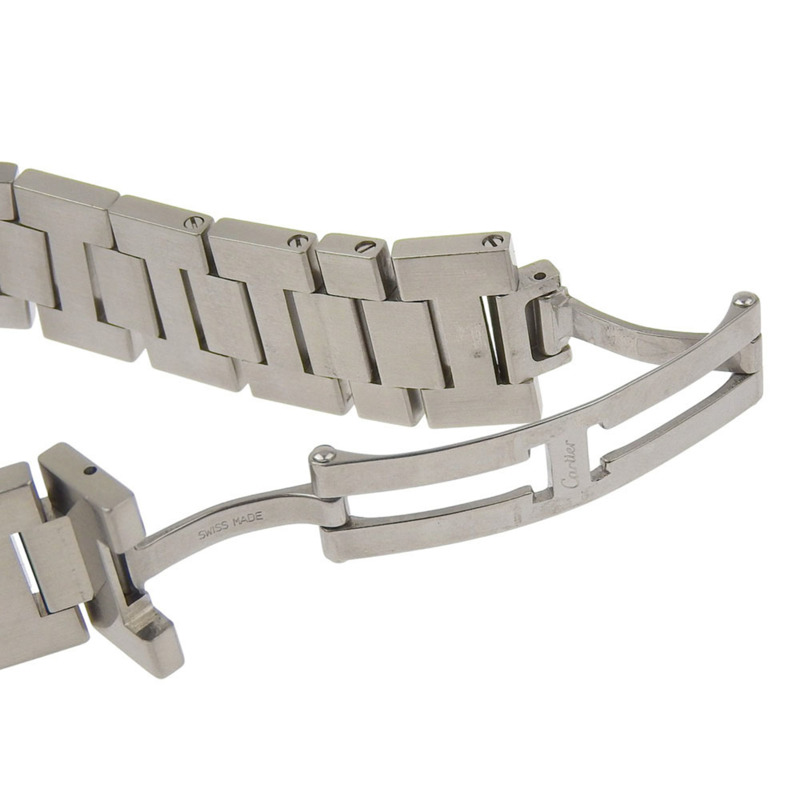 卡地亞 Pasha C 計時腕錶，Cal. 047，W31039M7，精鋼材質，自動上鍊，指針式顯示，白色錶盤，男士款-6