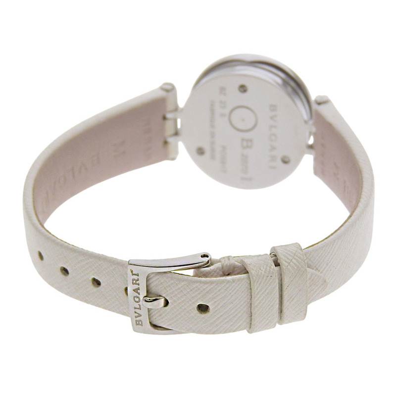 寶格麗 BZero1 女士腕錶，鑲鑽錶圈 (BZ23S)，不鏽鋼錶殼，鑲鑽，人造皮革錶帶，石英機芯，指針式顯示，藍色錶盤-4