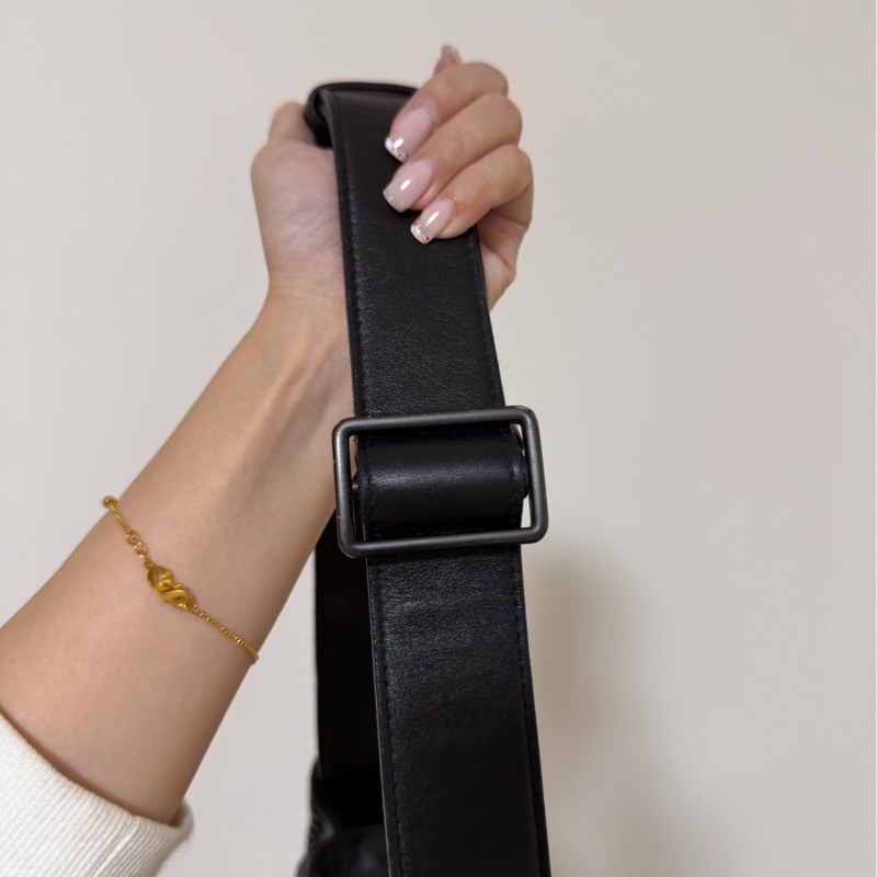 BV BOTTEGA VENETA 寶緹嘉 編織 黑色 公事包 斜背包 肩寬包 側背包 郵差包-17