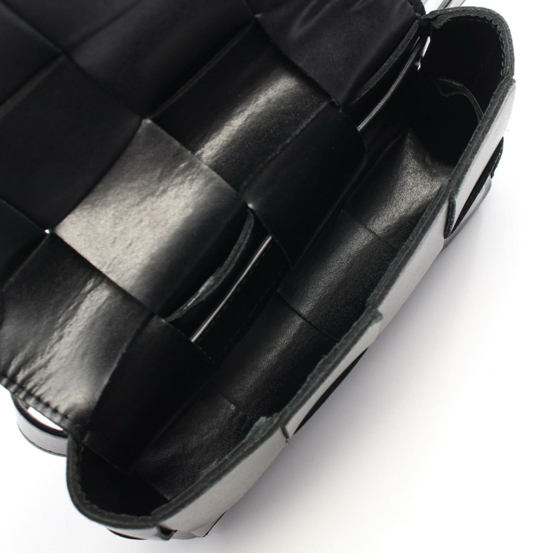 BOTTEGA VENETA Cassette Maxi Intrecciato 腰包 668572 皮革 黑色-2