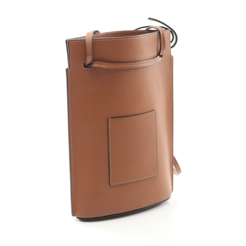 LOEWE 骰子口袋斜背包單肩包 C630R12X01 皮革棕色二手女款-1