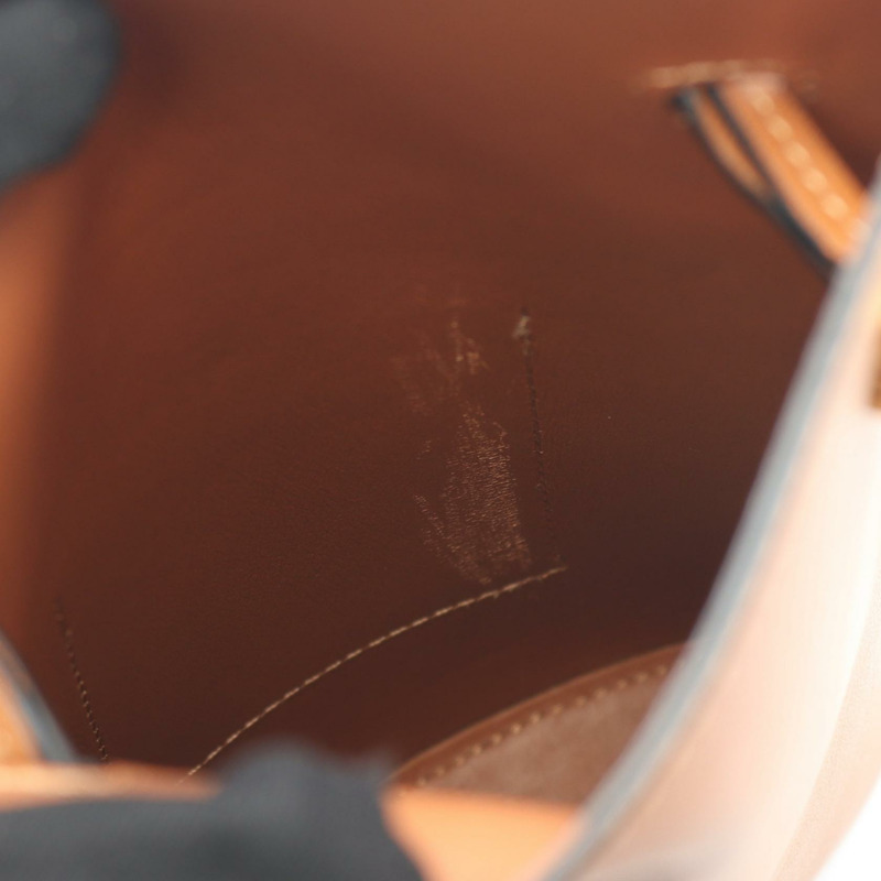 LOEWE 骰子口袋斜背包單肩包 C630R12X01 皮革棕色二手女款-7