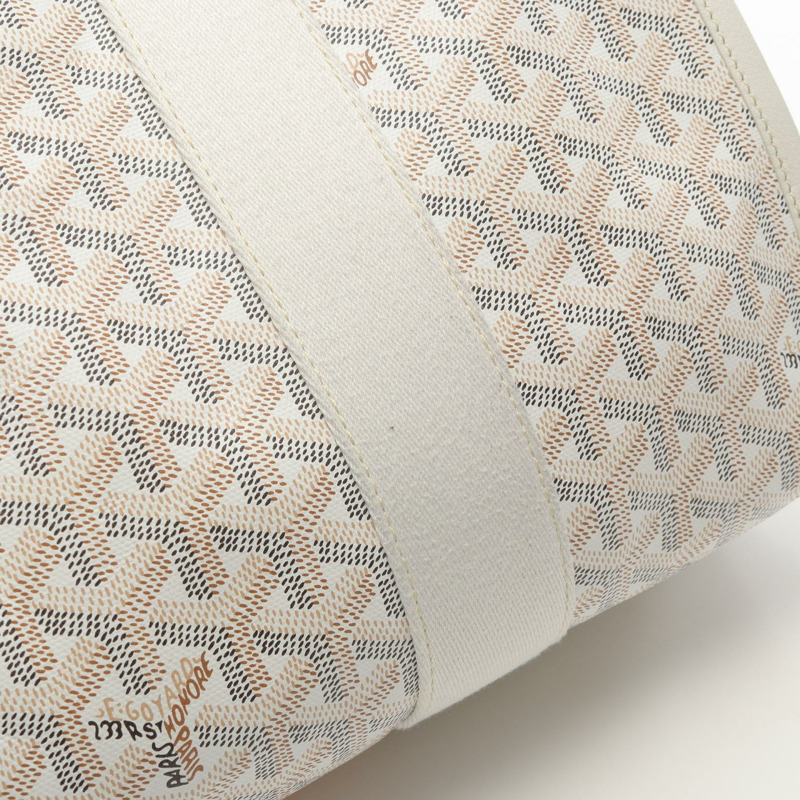 GOYARD Villette PM 歐洲印度風格手提包,帆布皮革材質,白色,二手女款-7