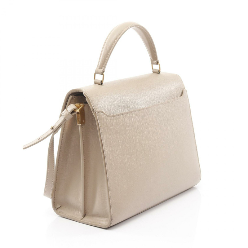 SAINT LAURENT PARIS Cassandra 肩挎斜背包 623931 皮革 米色-1