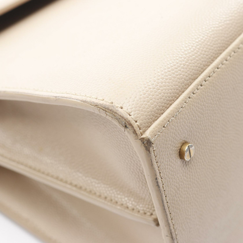 SAINT LAURENT PARIS Cassandra 肩挎斜背包 623931 皮革 米色-8