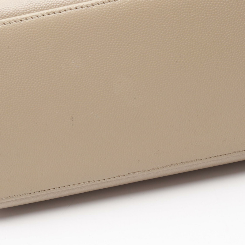 SAINT LAURENT PARIS Cassandra 肩挎斜背包 623931 皮革 米色-12