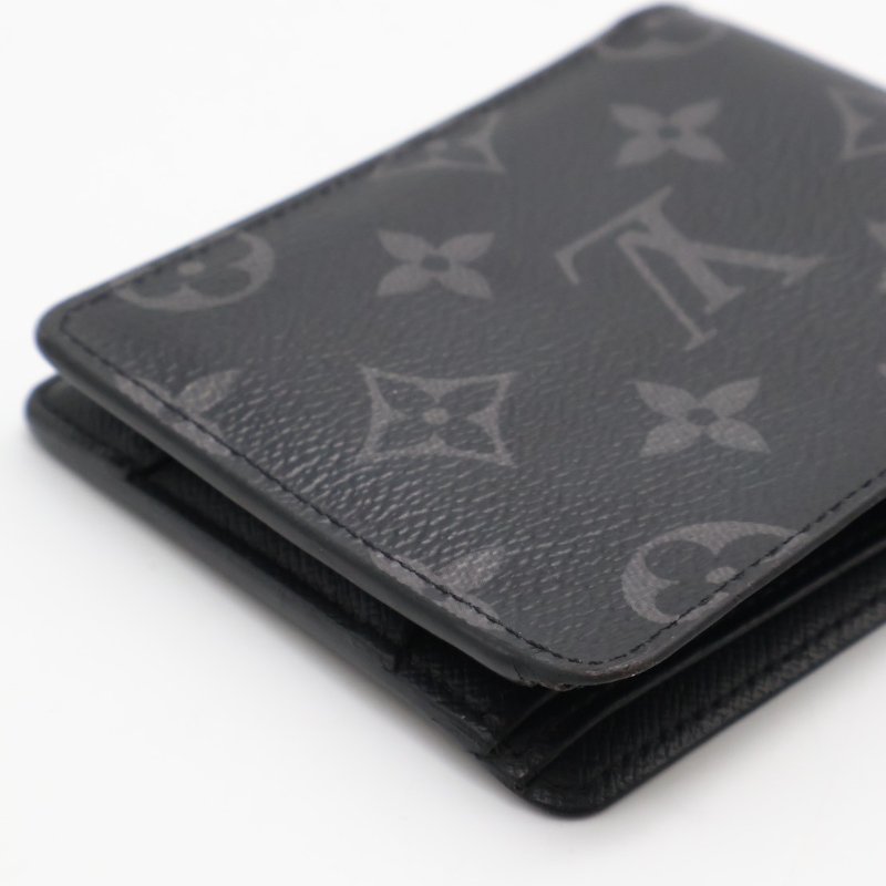 LOUIS VUITTON 雙折短夾 - 灰老花-10